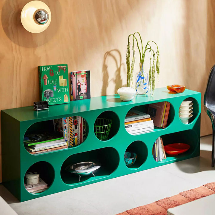 Photo inspiration: Modern Minimalist Living Room Arched Cave Storage Display Cabinet Photo Inspiration
