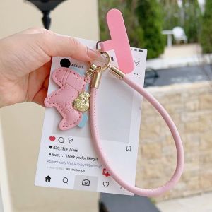 Fashion Lucky Horse Charm Phone Wrist Strap Lanyard Anti-Lost Hand Rope Keychain Pendant For Phone Case