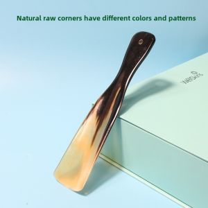 Natural Horn Shoe Horn Short Shoe Insertion Device Easy to Use Home Shoe Raiser Comfortable for Wearing Shoes Household Essential