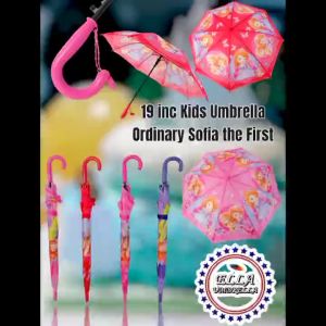 (ELLA SHOP) 19 inches j-handle printed ordinary SOFIA kids umbrella high quality