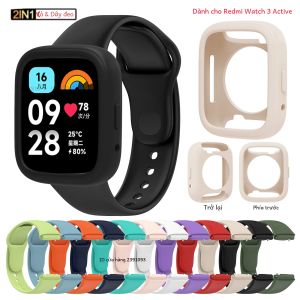 Dây Đeo Silicon Cho Redmi Watch 3 Active Dây Đeo Tay Tương Thích Chính Thức Cho Xiaomi Redmi Watch 3 Vòng Đeo Tay Silicon Dành Cho Người Lớn Correas