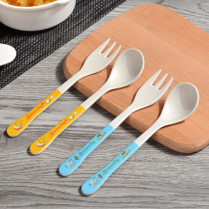 ZHIZHOU | Bamboo Fiber Childrens Cutlery Set Spoon Fork Set