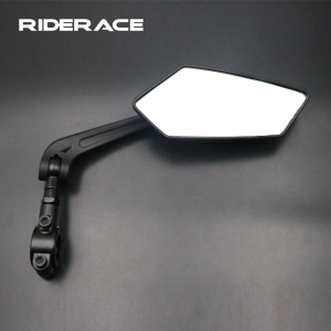 RIDERACE | Bicyle Rearview Mirrors Convex Wide Angle Adjustable Electric Motorcycle Bike Handlebar Side Safety Flexible Rear View Mirror