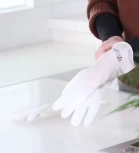 Sarung Tangan Karet Cuci Piring Anti Air Rubber Glove white dapat dicuci sarung tangan putih latex waterproof