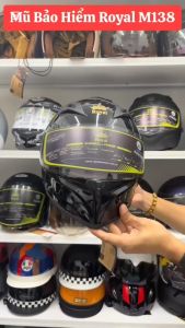 Mũ Bảo Hiểm ROYAL M138B Siêu Phẩm Đen Bóng /Bảo Hành 12 Tháng