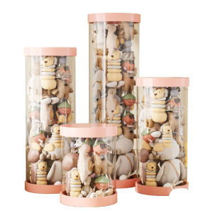 Plastic Transparent Cylinder Storage and Showcase
