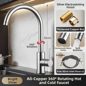 JIAIUIVI | Home 360-degree Adjustable Cold and Hot Mixer Tap