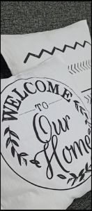 Sarung Bantal Sofa Ukuran 40x40 Motif Home Sweet Home