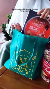 SHOPPING BAG - TAS SPUNBON LEBARAN SUVENIR PARCEL KAIN IDUL FITRI GOODIE BAG HADIAH SOUVENIR HAMPERS