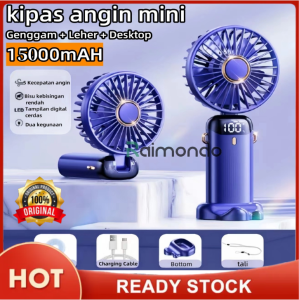 Raimondo Kipas Angin portable Mini USB Lipat Portable 15000mAh kipas angin kecil tahan lama 5-Speed Wind LED Display Dengan Aromaterapi