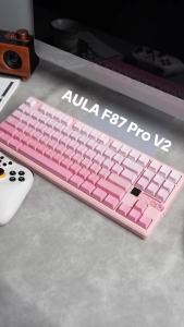 AULA | AULA F87 PRO V2 Wireless Mechanical Keyboard 87Keys TKL Gasket Hot Swappable RGB Dot Matrix Screen Tri-mode Gaming Keyboard