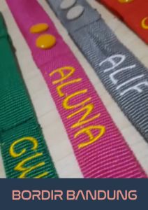 Gantungan Penanda Nama Tas / Koper Luggage Tag Bordir Warna Custom