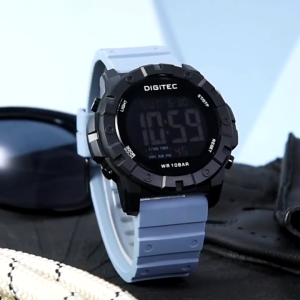 Jam Tangan Digital Digitec 5201 Tahan Air 10 Bar dengan Tali Karet Warna-Warni - Garansi 1 Tahun