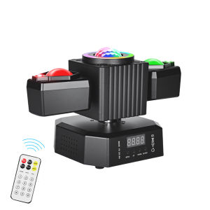 Disco LED Beam Moving Head Light Wireless Remote Colorful Magic Ball Laser Stage Lighting with Light Strip DJ Sound Party Lights