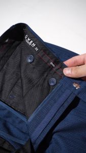 OWEN - Quần tây Carrot Fit QCAT231726 màu Xanh vừa chất liệu TR Spandex