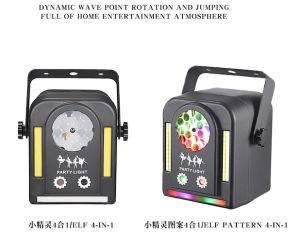 2025 Remote Control Elf Dj Party Laser Stage Light Disco Projector Party Light LED Color Revolving Light RGB + Party Club