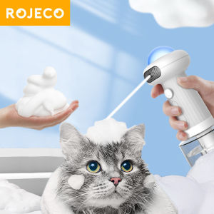 ROJECO Pet Bath Foaming Machine Electric Pet Smart Bathroom Foam Soap for Dog Shower Dispender