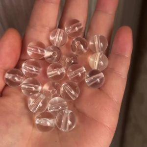 6-16mm Transparent Round Acrylic Loose Spacer Beads for DIY Jewelry Making Bracelet Necklace Keychain Craft Supplies Accessories