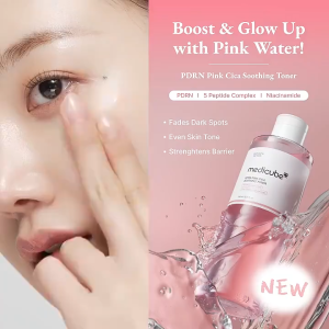 [Local SG Stock] MEDICUBE New PDRNPink Peptide Series Hydrating BrighteningToner Mist Serum Full Skincare RoutineFrom Korea250ml+100mi+30ml