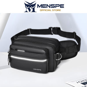 MENSPE Men Waist Bag Chest Bag Fashion Cross Body Bag Waterproof Bag Multi Layer Large Capacity Bag Street Bag Casual Bag Lightweight Messenger Bag Travel Bag Sports Bag