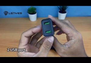 LOS - Charger LENYES LCH019 2.4A 2USB adapter dengan kabel charger original