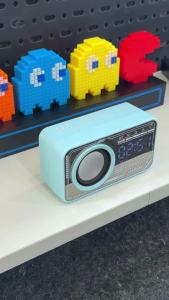 GOOJODOQ AB4099 TWS Stereo Mini Wireless Bluetooth Speaker with Dual Alarm Clock Type-C Fast Charge for Dorm Travel Support TF Card Playback Outdoor