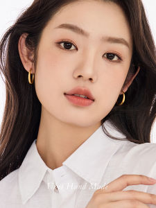 ต่างหูรูปวงกลมสไตล์เรียบง่ายทำมือ YnORTh สำหรับผู้หญิง เครื่องประดับแฟชั่น ต่างหูรูปวงกลมแบบไม่มีเพชร โลหะผสม