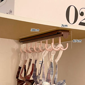 Multi-Functional Sliding Track Underwear Storage Rack Vest Home Use Wardrobe Dormitory Drawer Type No Punching Multi-Hook Clothes Hanger