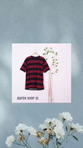 KAOS OBLONG SALUR PRIA MODEL TERBARU DAN TERLARIS - KAOS SALUR FORMAL STRIPED PRIA LENGAN PENDEK