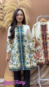 BATIK FURRY - Tunik Batik - Atasan Batik Wanita Terbaru Seragam Kantor
