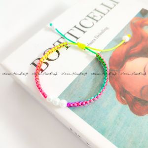 Gelang Persahabatan Mutiara Model Rajut // Gelang Tali Rajut Mutiara Persahabatan Bracelet