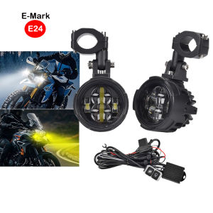 Bộ Đèn Sương Mù LED Hai Màu 100W Dành Cho Xe Máy Lắp Ráp Đèn Phụ Có Công Tắc Tương Thích Với Honda CRF1000L BMW R1200GS R1250GS