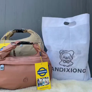 BJ61096 - BLACK/BROWN/KHAKI/PINK/YELLOW - TAS SLEMPANG HANDBAG NILON TAS WANITA FASHION IMPORT MODIS ELEGAN TERMURAH TERLARIS TERBARU TAS BATAM ZCJ1096