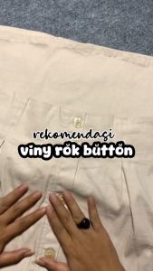 Rok Wanita Viny Cargo Panjang Button Katun Twill Combed Premium Kancing Depan Full Variasi