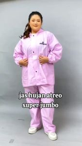 Jas Hujan Setelan Jumbo Pria Wanita Tebal Awet Full Seal Press Tidak Rembes L XL XXL 3XL 4XL by ATREO Jas Hujan