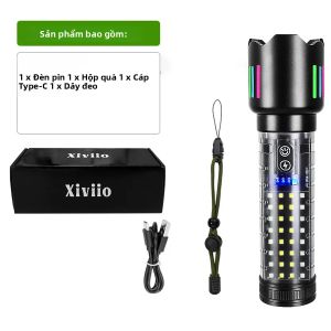 Đèn Pin LED 1000W Ánh Sáng Mạnh Đèn Pin Sạc Siêu Mạnh Đèn COB Siêu Sáng Để Câu Cá Săn Bắn Cắm Trại