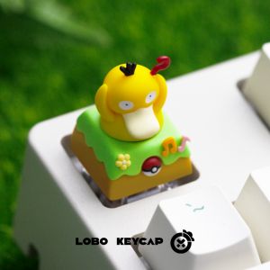 Takara Tomy | Pokemon Series Psyduck Pikachu Peripheral Mechanical Keyboard Cute Personalized Keycap Esc Resin Material Creative Custom Gifts