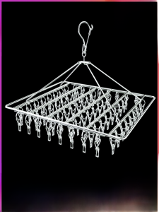 ตู้เสื้อผ้าแบบมีตะขอหลายชิ้น ทำจากเหล็กไนลอน รูปวงกลม ป้องกันลม สำหรับใส่เสื้อผ้า ถุงเท้า ชุดชั้นใน ใช้ในบ้าน