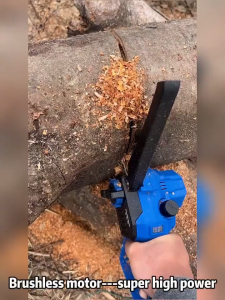 8 Inch Cordless Portable Saw for Cutting Wood With LED Digital Display Electric Woodworking Cutter Rechargeable Pruning Saw