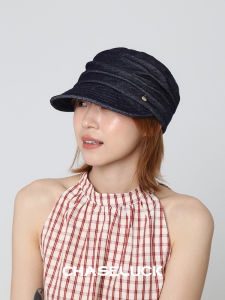 Fashionable Beret Hat Womens New Style Fisherman Hat Equestrian Cap Casual Denim Foldable Duckbill Hat Streetwear Summer Hat