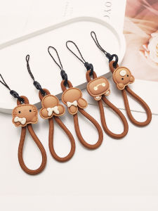 Cute Bear Finger Ring Phone Strap Short Version Creative Womens Style Adjustable Keychain Lanyard Pendant Universal Phone Chain
