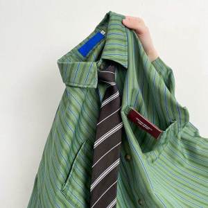 Stripes Shirt Tops Men and Women Niche Design Loose Short Sleeve for Spring and Summer Retro Japanese DK Long Sleeves Outwear