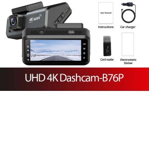 4K WIFI GPS Dash Cam Mini CAR DVR Driving Recorder Front and Rear Dual Lens 1080P Black Box Camera Night Vision Parking Monitor