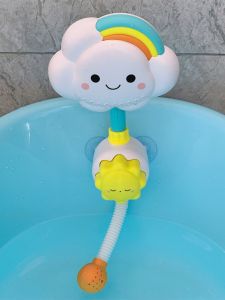 Childrens Bath Time Toy Sunflower Water Sprinkler Rainbow Cloud Bath Play Shower Baby Bath Time Fun Plastic Water Toy