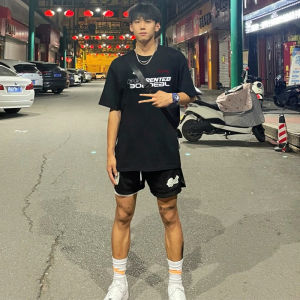 Original Design Heavyweight Pure Cotton Short Sleeve Mens T-shirt Hip Hop Style Casual Fashion Summer Top Youth Trend