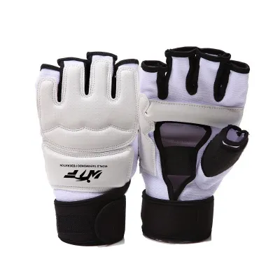ZECHEN Taekwondo Gloves MMA WTF Adult Child Hand Foot Protector Half Finger Boxing Gloves