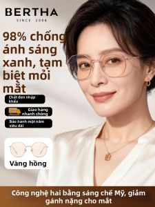 Bertha | Kính Đọc Chống Ánh Sáng Xanh Melanin Màu Đen
