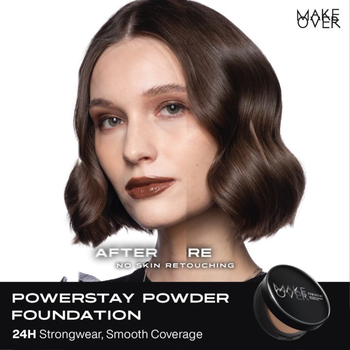 NEW! MAKE OVER Powerstay 24H Matte Powder Foundation Bedak Padat