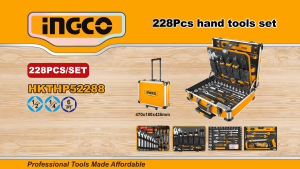 Bộ dụng cụ đồ nghề vali kéo 228 chi tiết INGCO HKTHP52288