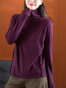Double-sided Fleece Stand-up Collar Top